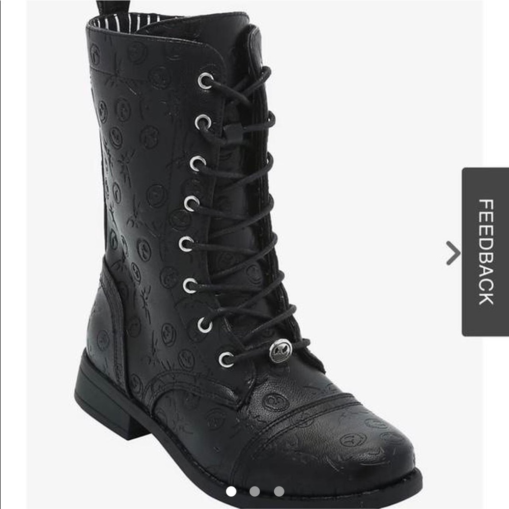 Nightmare Before Christmas Debossed Combat Boots